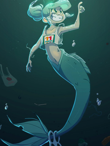 被海洋垃圾污染后的小美人鱼海报剧照